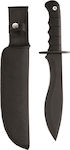 Mil-Tec Combat With Machete Blade Knife Survival Black with Blade made of Stainless Steel in Sheath