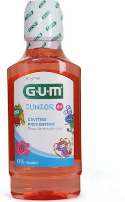 GUM Junior Apa de gură cu Gust de Căpșuni pentru 6+ ani 300ml