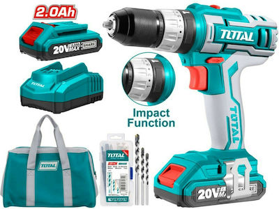 Total Percussive Drill Driver Battery 20V 2x2Ah