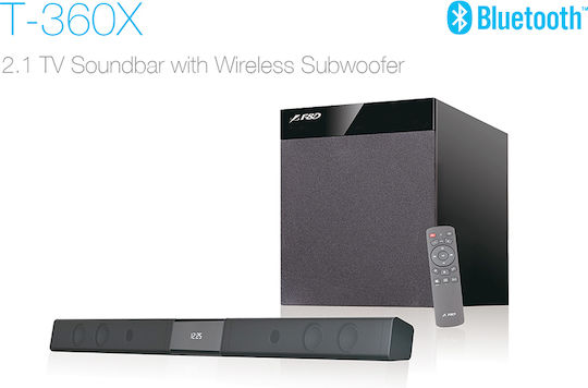 Fenda T-360X Soundbar 80W 2.1 με Ασύρματο Subwoofer και Τηλεχειριστήριο Μαύρο