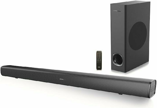 Crystal Audio CASB160 Soundbar 2.1 Bluetooth 160W με Τηλεχειριστήριο Μαύρο