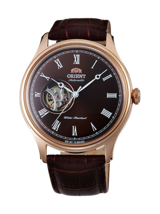 Orient Watch Automatic with Brown Leather Strap