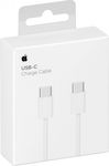 Apple USB 2.0 Cable USB-C male - USB-C male Λευκό 1m (MUF72ZM/A)