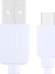 Haweel Regular USB 2.0 în Cabluri Micro USB 1m Alb