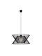 Viokef Argela Pendant Light Suspension with Rope for Socket E27 Black