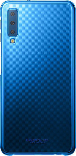 Samsung Gradation Cover Umschlag Rückseite Kunststoff Blau (Galaxy A7 2018)