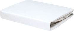 Greco Strom Semi-Double Waterproof Jersey Mattress Cover Fitted Cotton White 110x200cm