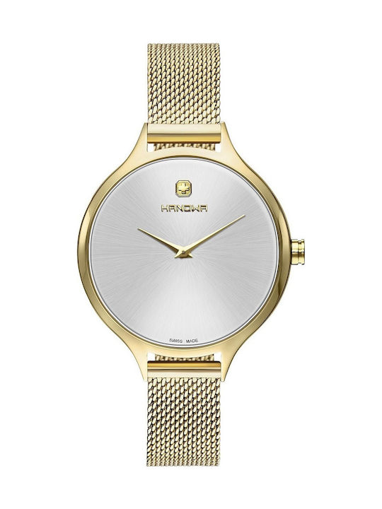 Hanowa Glossy Watch with Gold Metal Bracelet