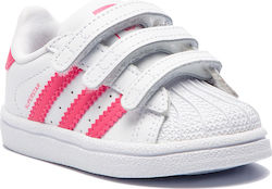 Adidas Παιδικά Sneakers Superstar Cf I με Σκρατς Real Pink / Cloud White