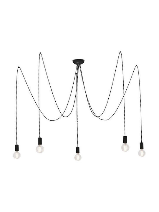 Nowodvorski Spider Gray Suspendat Candelabru pentru 5 Becuri E27 Gri