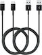 Samsung USB 2.0 Cable USB-C Male - USB-A Black 1.5m EP-DG930MBEGWW 2pcs