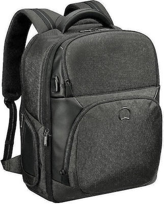 Delsey Quarterback Premium Чанта Обратно за лаптоп 15.6" в Черно цвят