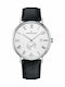 Claude Bernard Slim Line Ανδρικό Ρολόι 41mm Χρονογράφος Μπαταρίας με Μαύρο Δερμάτινο Λουράκι