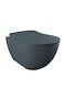 Creavit Free Λεκάνη Κρεμαστή με Slim Κάλυμμα Duroplast Soft Close Basalt Matt
