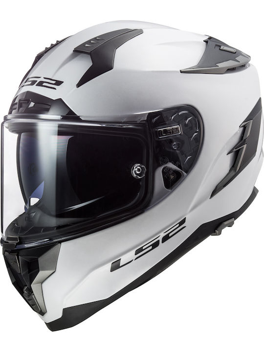 LS2 FF327 Challenger Solid Full Face Helmet with Sun Visor ECE 22.05 1420gr White LS2SLDWHT-XS