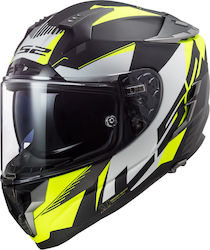 LS2 FF327 Challenger Squadron Full Face Helmet with Sun Visor ECE 22.05 1420gr Matt Yellow LS2SQDRNYLLW-XS