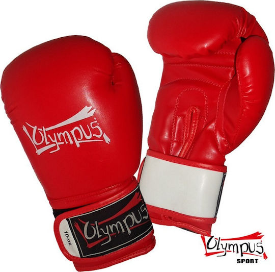 Olympus Sport AIBA Style 40112152 Mănuși de Box din Piele Sintetică pentru Competiție Roșii