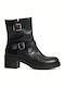 Ragazza Leather Women's Biker Boots Black