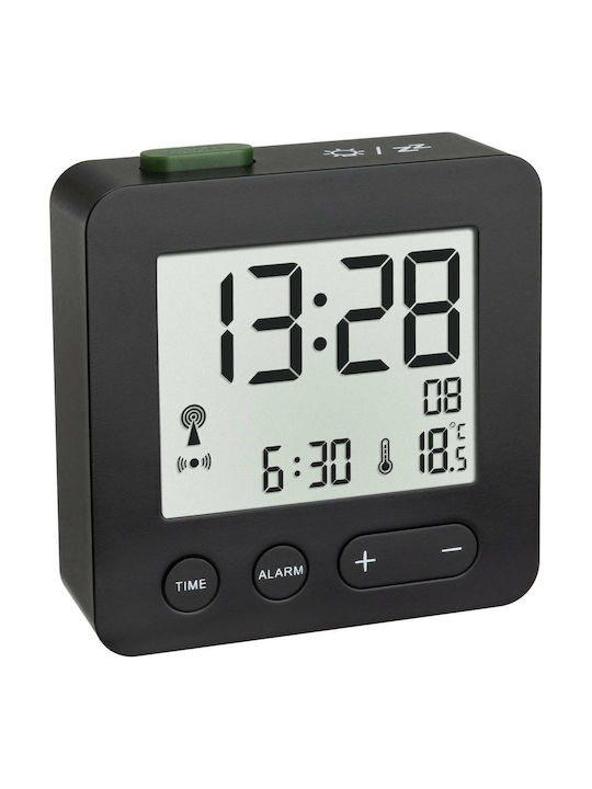 TFA Digital Tabletop Clock with Alarm