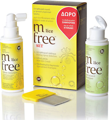M Free Mfree Lice Free Set Lice Treatment Comb , Lotion & Shampoo 3pcs