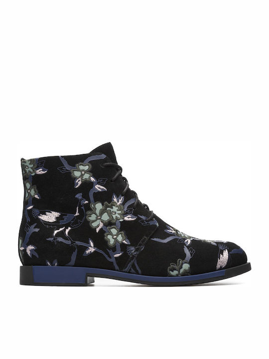 Twins Suede Γυναικεία Αρβυλάκια Μαύρα
