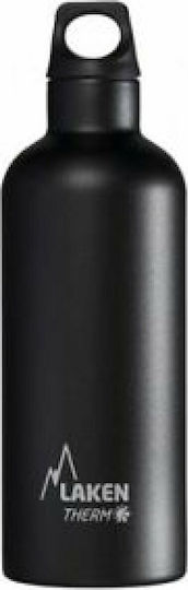 Laken Futura Thermo Narrow Mouth Ανακυκλώσιμο Μπουκάλι Θερμός Ανοξείδωτο BPA Free 500ml Μαύρο