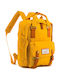 Doughnut Macaroon Mustard Männlich Leder Rucksack Gelb D010-0031-F