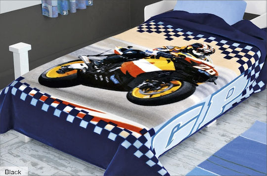 Belpla Decke Kinderdecken Samt Ster Blau 160x220cm