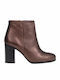 Paola Ferri 3650 Leather Women's Ankle Boots Brown