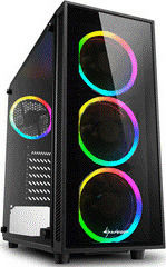 Sharkoon TG4 RGB Gaming Midi Tower Computer Case with Window Panel Black