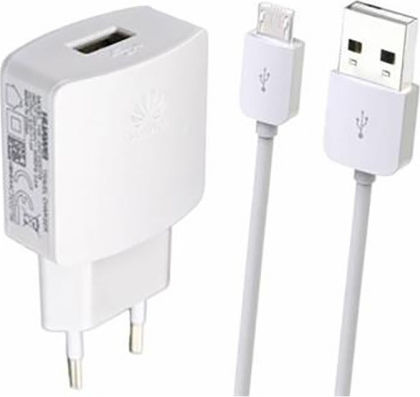 Huawei Handyladegerät und Kabel Micro-USB Weiß (HW-050100E2W)