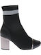 Gioseppo Damen Chelsea Stiefeletten mit hohem Absatz Black Silver