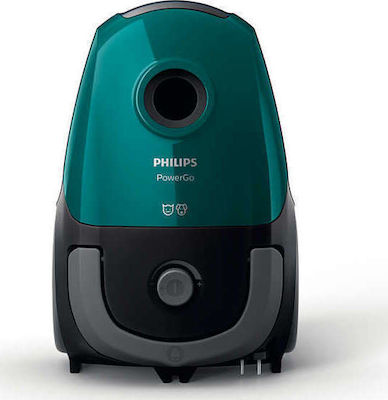 Philips POWERGO Aspirator 750W În saci 3lt Verde