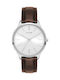 Le Dom Classic Watch with Brown Leather Strap