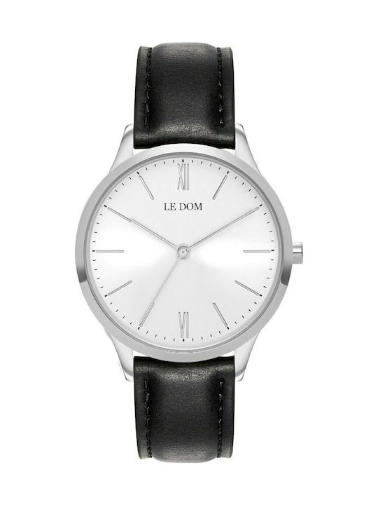 Le Dom Classic Uhr mit Schwarz Lederarmband