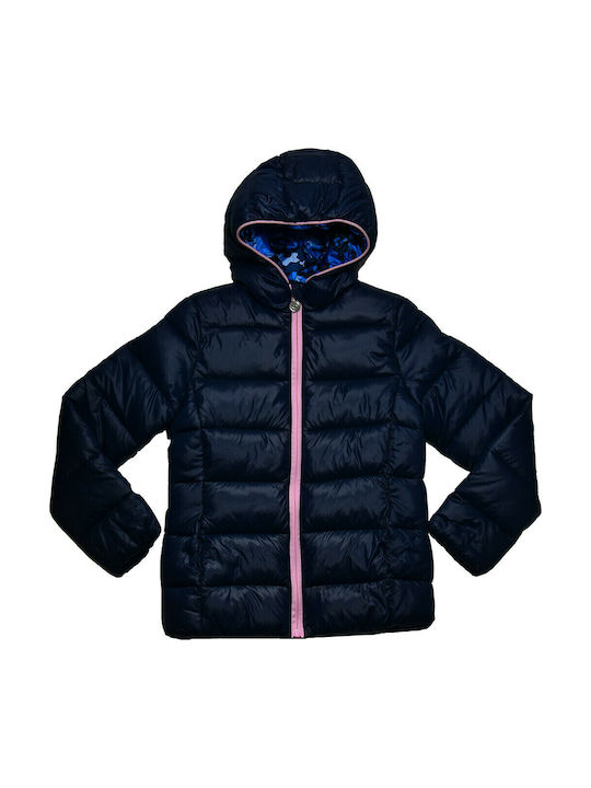Kids' Sports Jacket Short with Hood Navy Blue