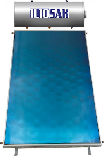 ILIOsak Alu90 200lt/2.5m² Glass Τριπλής Ενέργειας