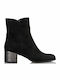 Wildleder Stiefeletten Damen Schwarz