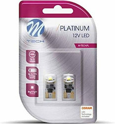 M-Tech Λάμπες Αυτοκινήτου & Μοτοσυκλέτας W5W LED 12V 0.8W 2τμχ