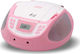 F&U Φορητό Ηχοσύστημα RCD9040 με CD / Ραδιόφωνο σε Ροζ Χρώμα