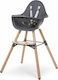 Childhome Evolu 2 Baby Highchair with Adjustable Height Gray