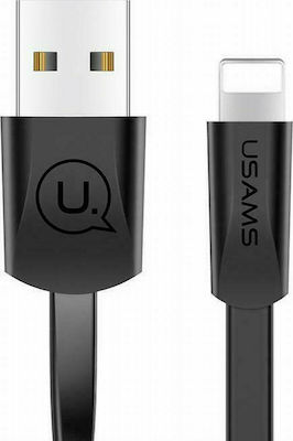 Usams SJ199 Flach USB-A zu Lightning Kabel Schwarz 1.2m (SJ199IP01)