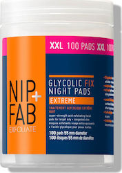 Nip+Fab Glycolic Fix Night Extreme Peeling Προσώπου σε 100 Pads για Λιπαρές Επιδερμίδες