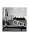 Nowodvorski Alaska Metal Table Lamp for E27 Socket with Silver Shade and Base