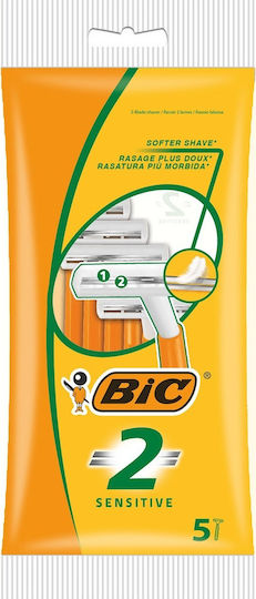 Bic 2 Sensitive Disposable Razors 5pcs