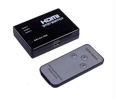 Powertech SLOT-020 UHD Amplifier 3 είσοδοι/1 έξοδος HDMI Switch SLOT-020