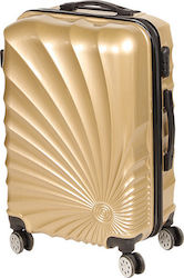 Keskor 100-0025B Μεσαία Βαλίτσα με ύψος 67cm σε Μπεζ χρώμα