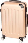 Keskor 100-0038Β Medium Travel Suitcase Hard Beige with 4 Wheels Height 67cm. 100-0038-2