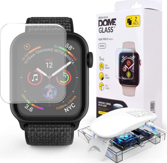 Whitestone Dome 2pack Gehärtetes Glas Wearable Screen Protector für das Apple Watch 44mm