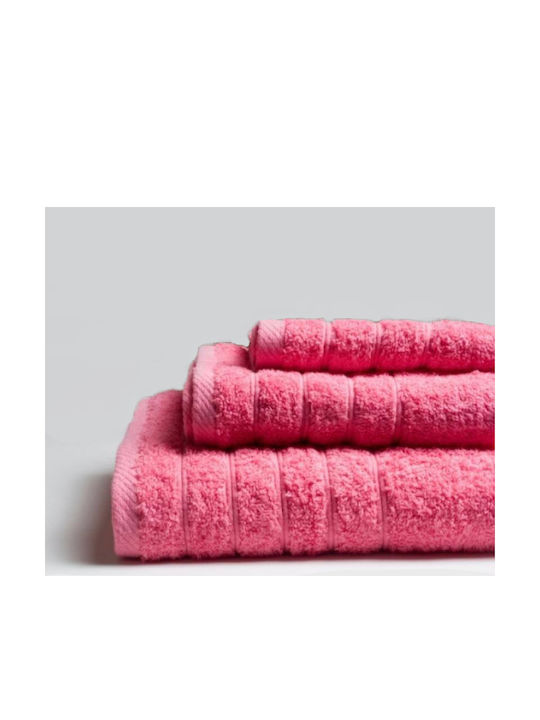 Marwa Hand Towel Πενιέ 30x50cm. Pink Weight 550gr/m²